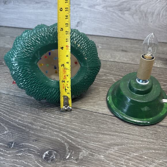 Vintage Ceramic Light Christmas Tree 7 Inches Semi Oval Shape ~repainted - Picture 12 of 12